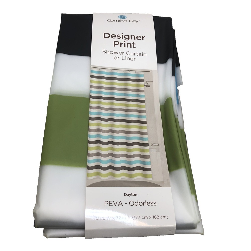 Comfort Bay Designer Print Shower Curtain or Liner New in Original Packaging‎